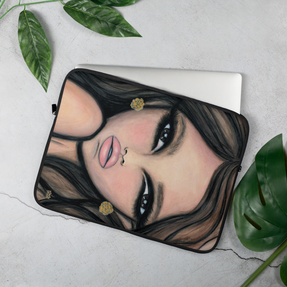15-inch Harmony Art Laptop Sleeve on a neutral background