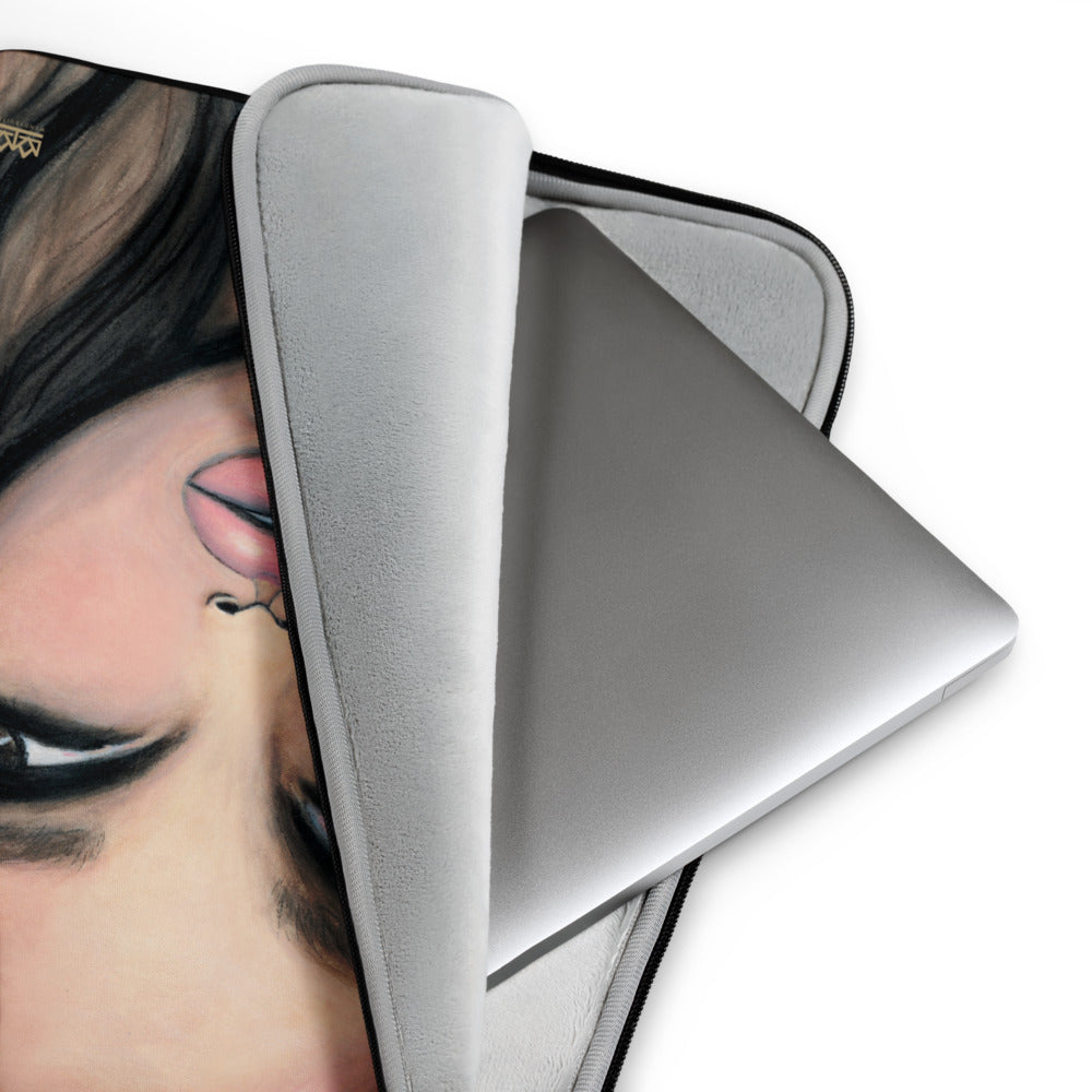 Detail view of the 15-inch Harmony Art Laptop Sleeve